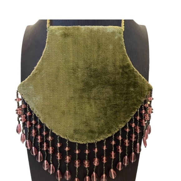 Antique vintage flapper style hand microbeaded and embroidered purse. - Picture 4 of 5